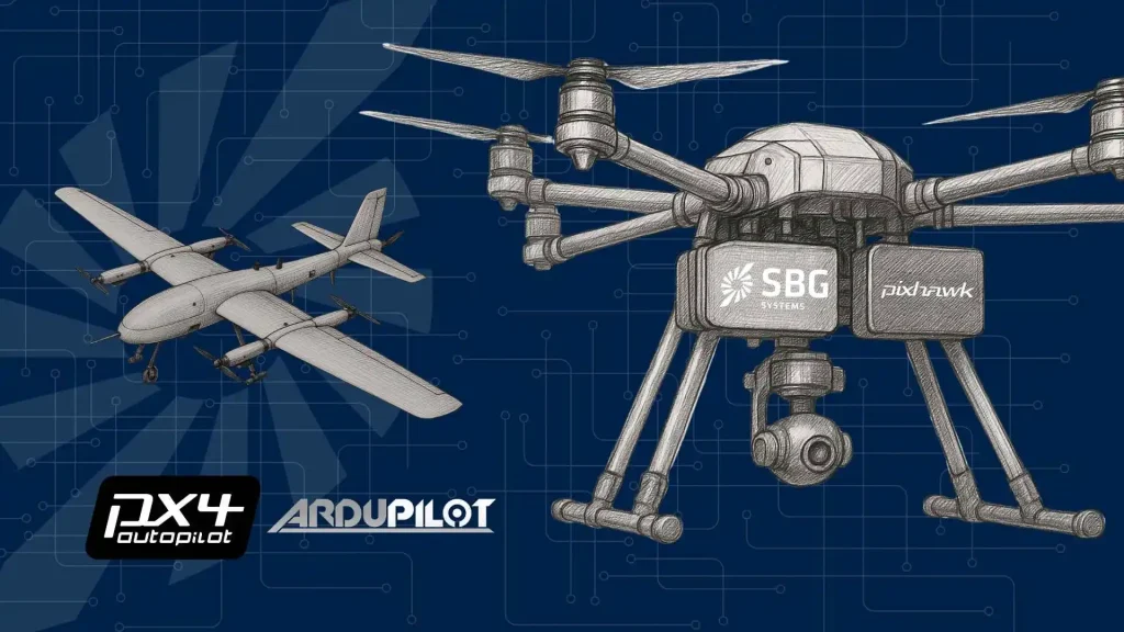 Drones Using SBG Systems' Inertial Sensors Integrated With Pixhawk Based Platforms